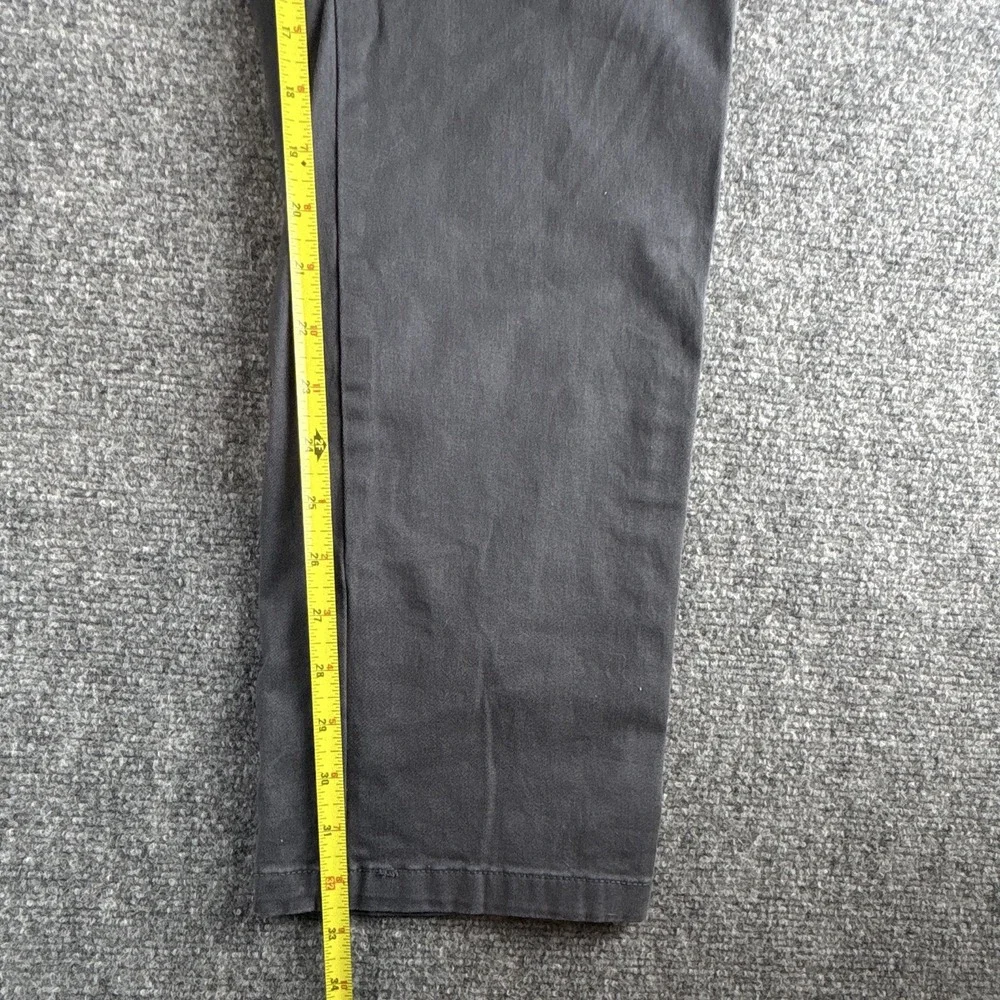 Banana Republic Mens Chino Pants 36x34 Gray Flat Front Stretch Straight Trousers